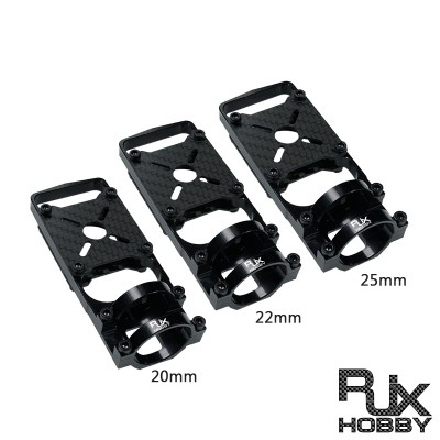 RJX 1pcs 20mm 22mm 25mm Carbon Tube Metal Aluminium Alloy Motor Mount Seat for DIY Quadcopter Frame Kit Parts Accessories