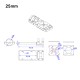 RJX 1pcs 20mm 22mm 25mm Carbon Tube Metal Aluminium Alloy Motor Mount Seat for DIY Quadcopter Frame Kit Parts Accessories