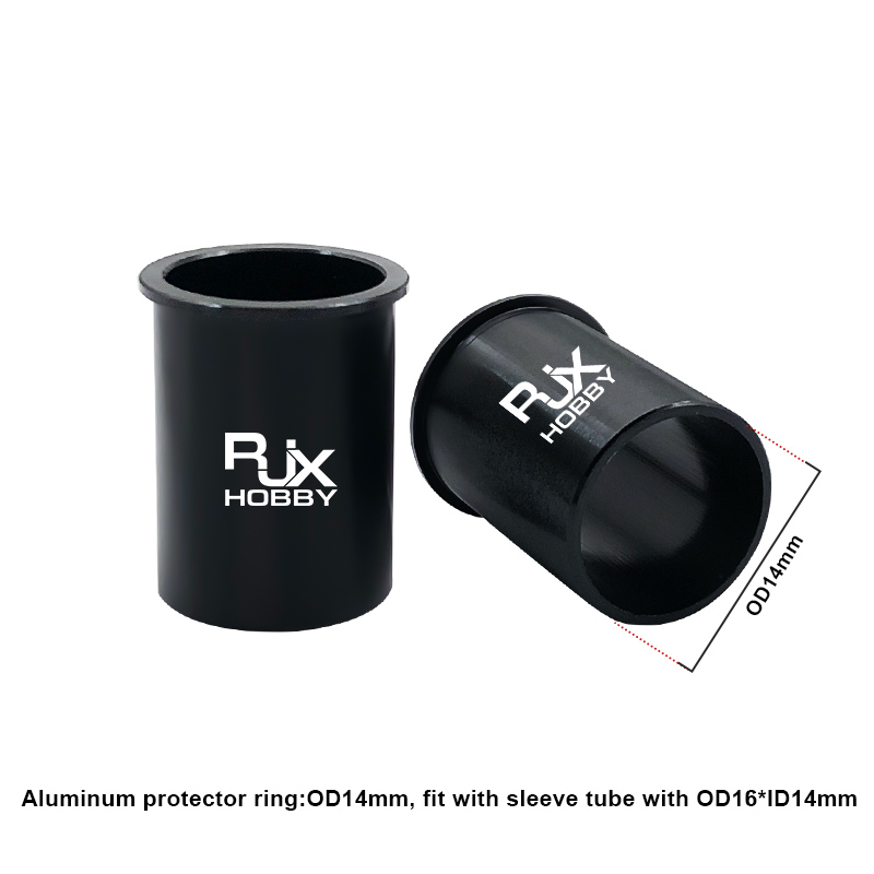 RJXHOBBY 5pcs OD14/16/18/20/23/28mm Carbon Fiber Pipe Lining Aluminum Inner Protector Sleeve Ring Parts for RC Landing Gear