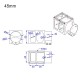 RJX 1pcs Aluminum alloy 25 30 35 40 45 50 60mm Center Plate Mount Holder for RC Multirotor Drone