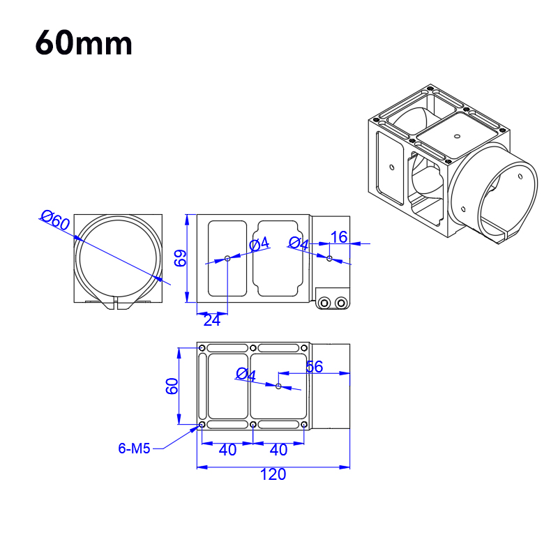 RJX 1pcs Aluminum alloy 25 30 35 40 45 50 60mm Center Plate Mount Holder for RC Multirotor Drone