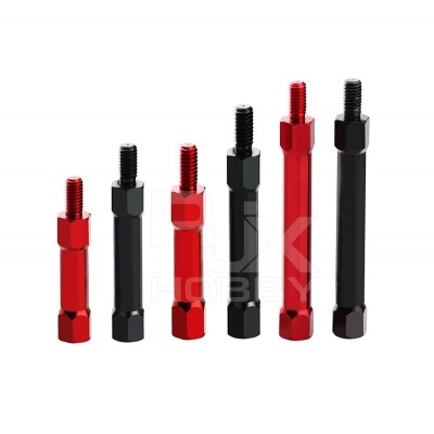 RJX 50pcs Single Head Hexagonal Aluminum Column Screw M3*10-40mm +6mm 