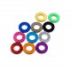 RJX 50pcs M3*6*0.25 / 0.5 / 1.0 / 1.5 / 2.0 / 2.5 / 3.0mm Aluminum Alloy Flat Washer Gasket