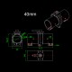 RJXHOBBY 1pcs CNC Aluminium 28 / 30 / 35 / 40mm Tube Arm Folding down Connector for Plant Protection UAV Multicopter