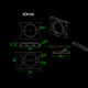 RJX 1pcs 40mm Alum step Pipe clamps for carbon fiber tube