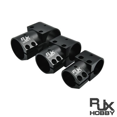 RJX 1pcs 16,20,25,30,40 Landing Gear Aluminum Alloy Tee Tripod Carbon Fiber Tube Connector For Agriculture Drone UAV