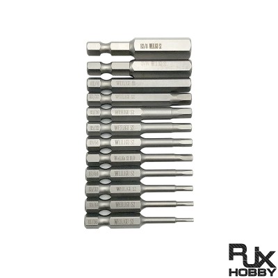 RJXHOBBY 12pcs 1/16"5/64"3/32"7/64"1/8"9/64"5/32"3/16"7/32"1/4"5/16" 3/8"Hex Shank Magnetic Hexagon Screwdriver