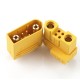 RJX 1Pair Amass AS120 Plug Lithium Battery Male Female Connector Plug with Resistance for RC Drone FPV Racing Multirotor Parts