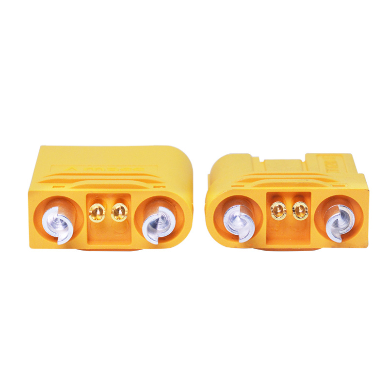 RJXHOBBY1Pair Amass XT120 Large Current Male Female Sheathed Plug Lipo Battery Connecting Adapter with Signal Pin for RC Drone