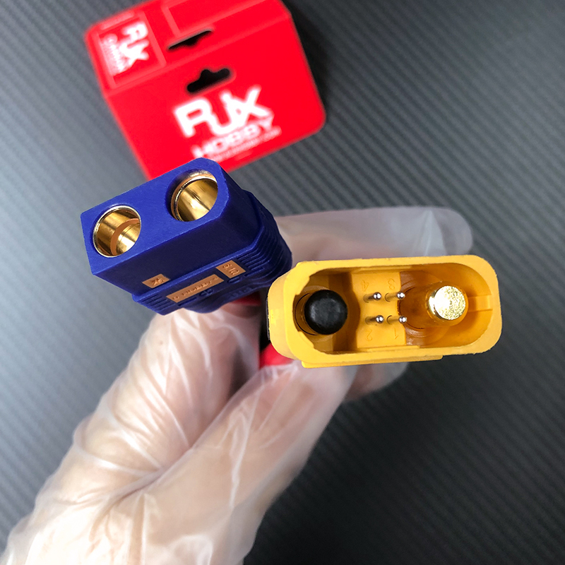 RJXHOBBY 1pcs QS8-S Anti-spark Female to AS150U Anti-fire Male Connector