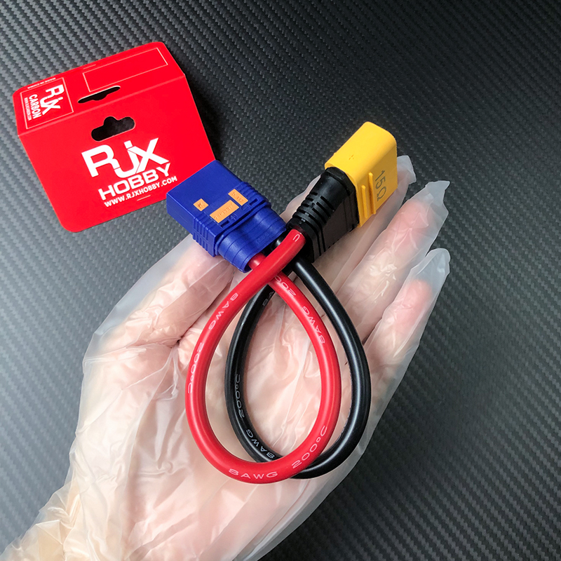 RJXHOBBY 1pcs QS8-S Anti-spark Female to AS150U Anti-fire Male Connector