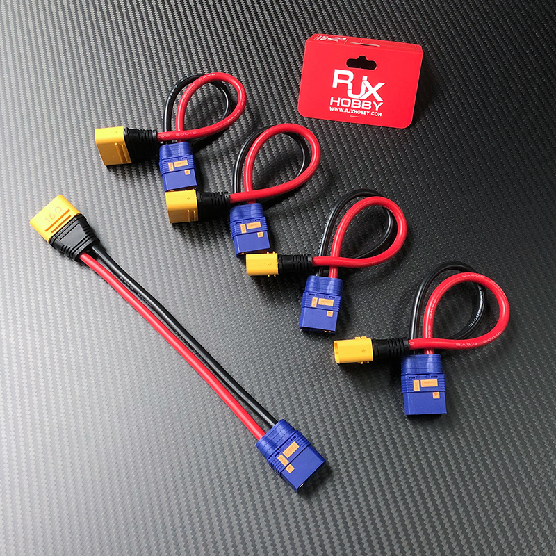 RJXHOBBY 1pcs QS8-S Anti-spark Female to AS150U Anti-fire Male Connector