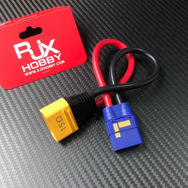 RJXHOBBY 1pcs QS8-S Anti-spark Female to AS150U Anti-fire Male Connector