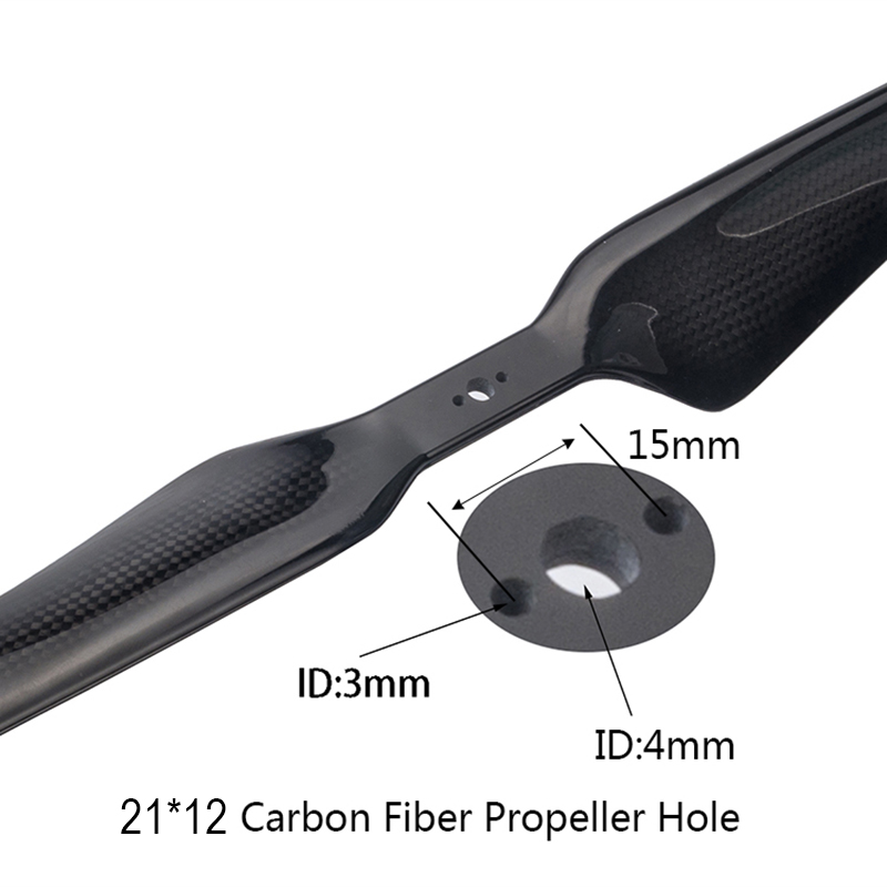 RJXHOBBY 21*12 Carbon Fiber Propeller (CW/CCW PAIR) PROPS for Drone, Agricultural plant protection UAV