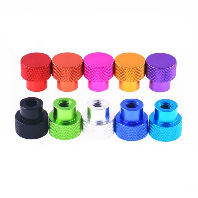 RJX 20pcs M3 M4 M5 M6 Blind Hole Hand Nut Aluminum Knurled Step Thumb Nut