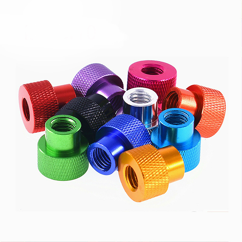 RJX 50pcs M3 M4  Blind Hole Hand Nut Aluminum Knurled Step Thumb Nut