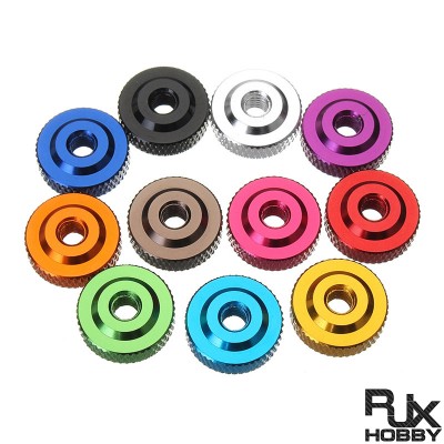 RJX 50pcs M3 M4 m5 m6 Aluminum Alloy Knurled Thumb Nut w/ Collar Screw Spacer Washer 
