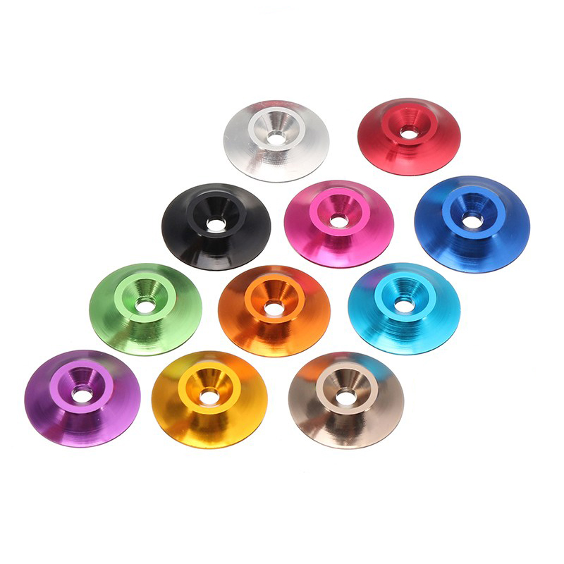 RJX 50pcs M3*18*3.5mm / M4*18*3.5mm  alum washer for Hex Socket Flat Countersunk Head Screw