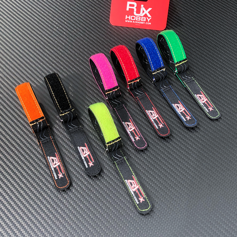 RJXHOBBY 2pcs Kevlar Stitched Non-Slip Silicone Battery Straps(Width: 20mm Length: 180-400mm)