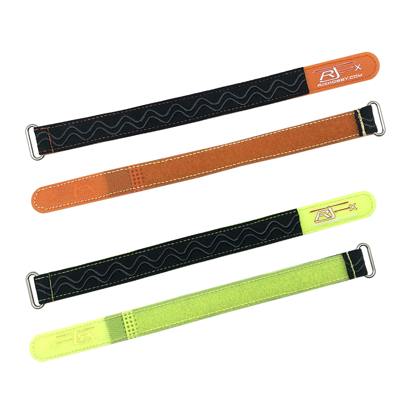 RJXHOBBY 2pcs Kevlar Stitched Non-Slip Silicone Battery Straps(Width: 20mm Length: 180 -400mm)