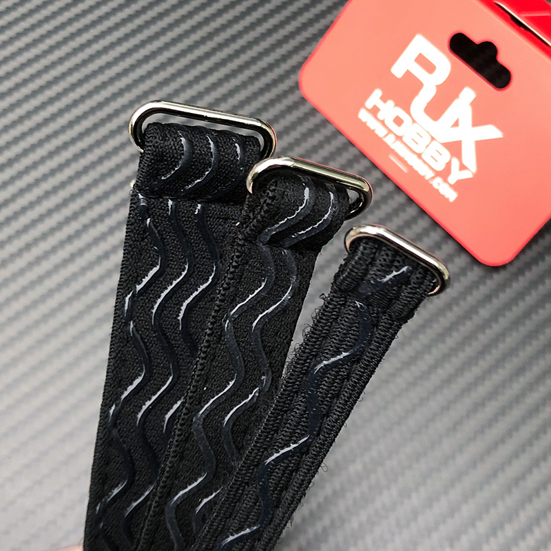 RJXHOBBY 2pcs Kevlar Stitched Non-Slip Silicone Battery Straps( Length: 180-400mm)