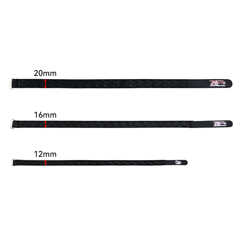 RJXHOBBY 2pcs Kevlar Stitched Non-Slip Silicone Battery Straps( Length: 180-400mm)