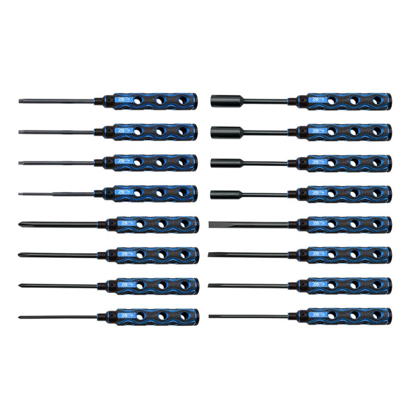 RJXHOBBY Hex /Nut/ Phillips/ Flat Screwdriver 16 pcs kits