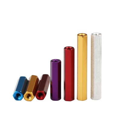 RJX 50pcs M2 Aluminum Female Threaded Sleeve Bushing Hex Standoff Pillars Connector Nuts