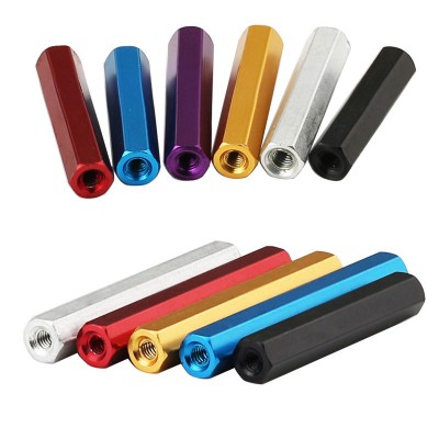 RJX 50pcs M2.5 Aluminum Female Threaded Sleeve Bushing Hex Standoff Pillars Connector Nuts
