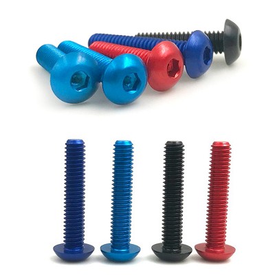 RJX 50pcs 7075 Alum M3 / M4 Allen round head screws