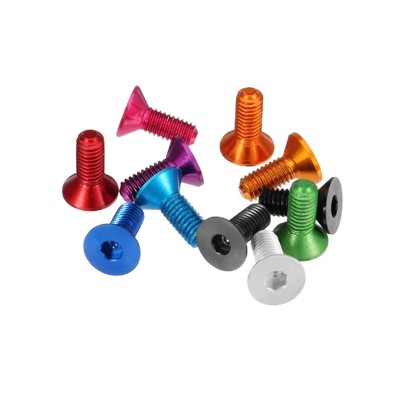 RJX 20pcs 7075 Alum M5 / M6 Counter Sunk Hex Screws