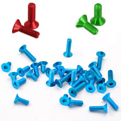 RJX 50pcs 7075 Alum M3 / M4 Counter Sunk Hex Screws