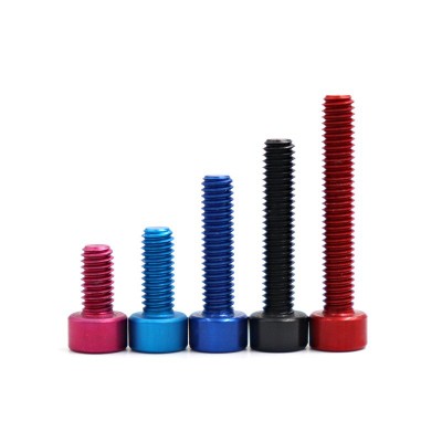RJX 20PCS 7075 Alum M5 / M6 Hex Socket head Cap Screw Anodized Aluminum Bolts Decorative screw