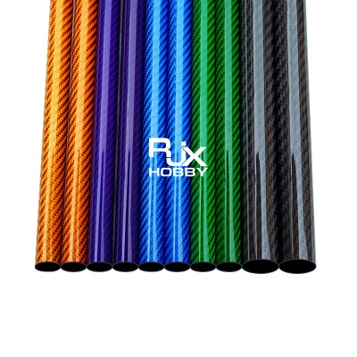 RJX 1pcs Colorful 3K Carbon Fiber Tube 1000mm(OD:12-20mm)