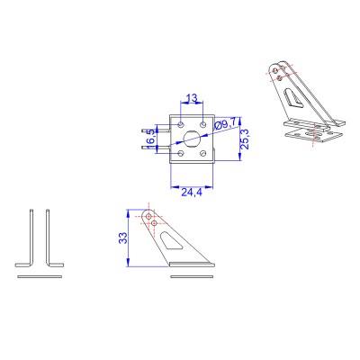 RJX 2 Sets 4-Point Aluminum alloy Servo Arm Horns Rudder angle For RC Remote control aircraft drone Aviation airplane part