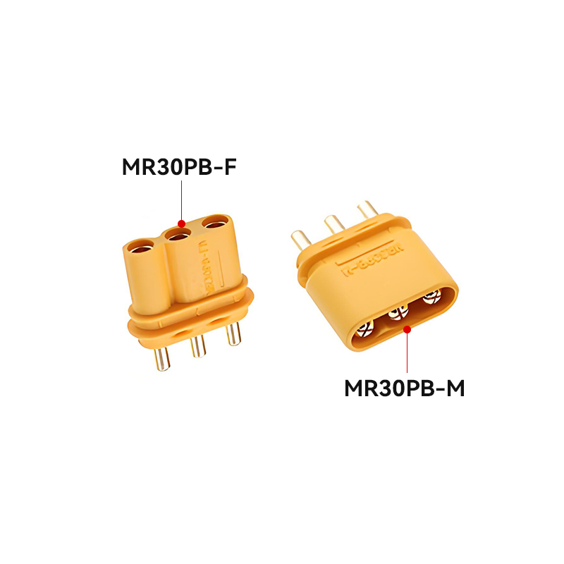 RJX 10 Pairs Amass MR30PB plug circuit board with XT30 3-pin  for model aircraft battery connectors 