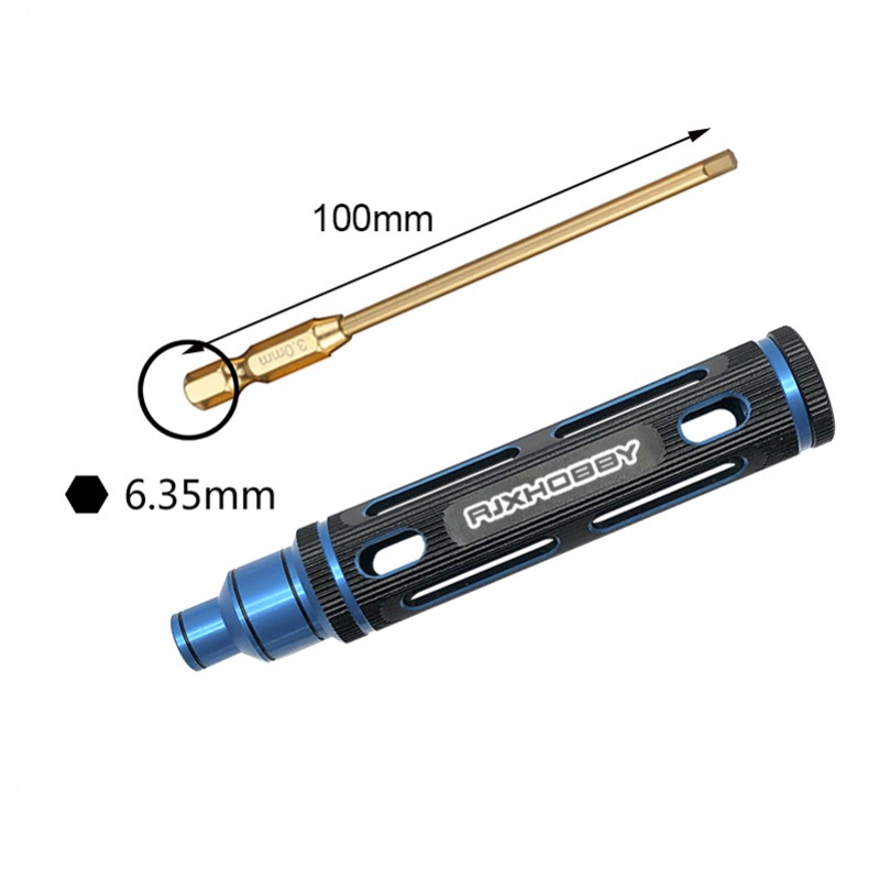 RJX Screwdriver handle for 6.35mm Hexagonal Hex