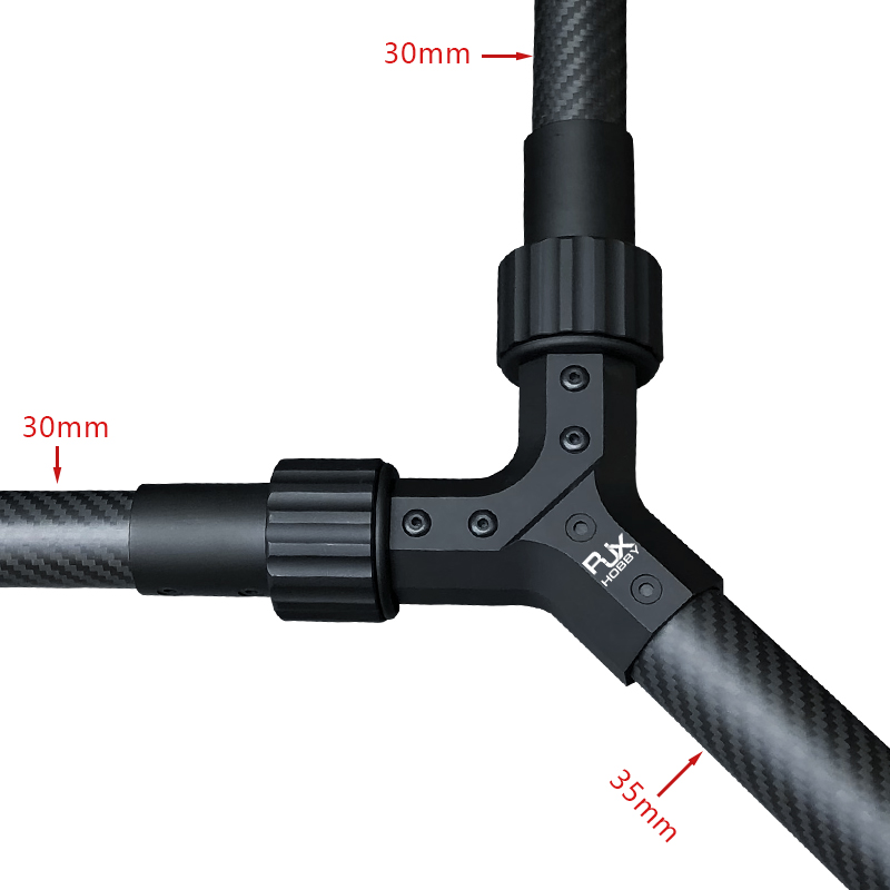 RJX Y-shaped folding arm base 35 to 30mm pipe clamp horizontal for UAV connector
