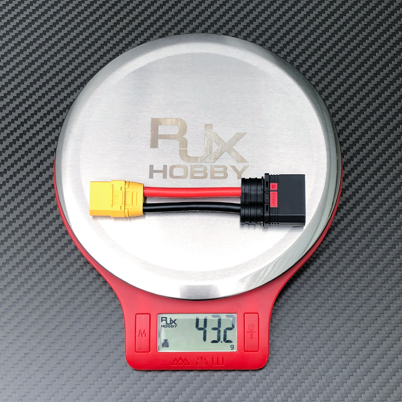 RJX 1pcs QS8-S Male to XT90 Plug Female Connector with 10AWG 50mm Wire
