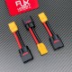 RJX 1pcs QS8-S Male to XT90 Plug Female Connector with 10AWG 50mm Wire