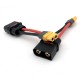 RJX 1pcs QS8-S Male to XT60H Plug Female Connector with 12AWG 50mm Wire
