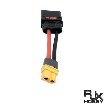 RJX 1pcs QS8-S Male to XT60H Plug Female Connector with 12AWG 50mm Wire
