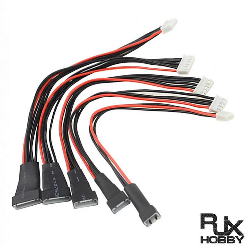 RJX 5pcs 11S 12S 13S 14S 15S 16S 17S JST-EH Adapter Plug Balance Charger Cable Extension Used To Lipo Battery RC Helicopter