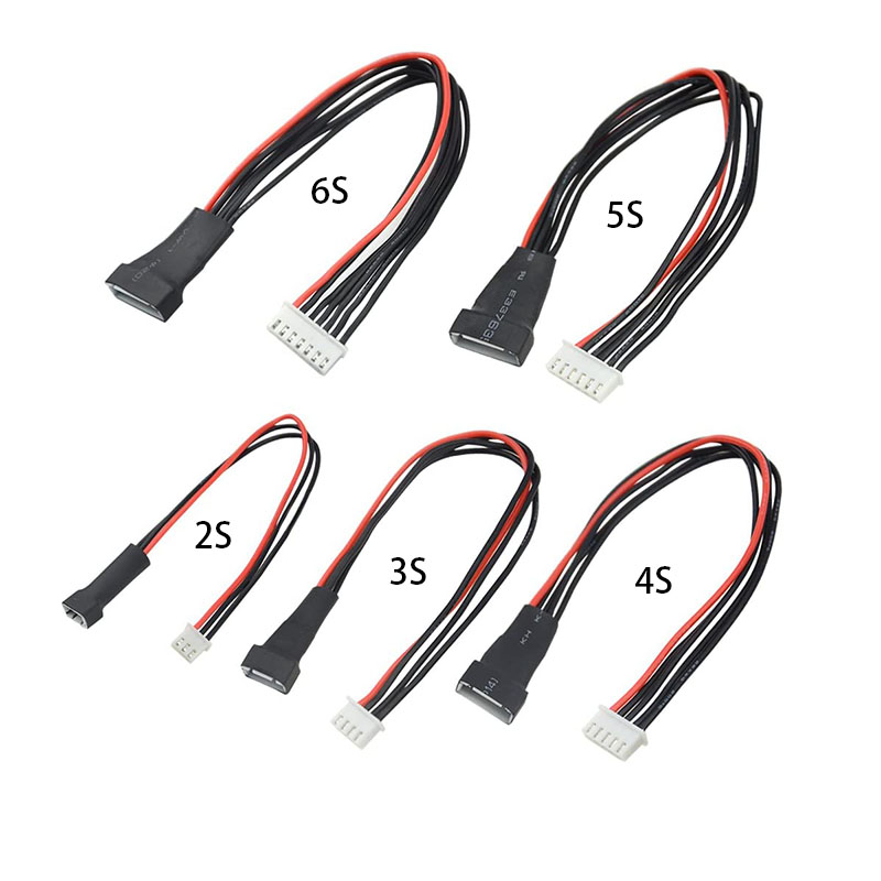 RJX 5pcs 11S 12S 13S 14S 15S 16S 17S JST-EH Adapter Plug Balance Charger Cable Extension Used To Lipo Battery RC Helicopter
