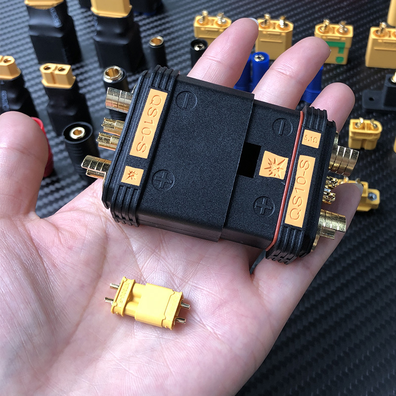 RJXHOBBY QS10-S Anti-spark Battery Connector Large Current Male Female Gold Plated Plug for RC UAV Drone
