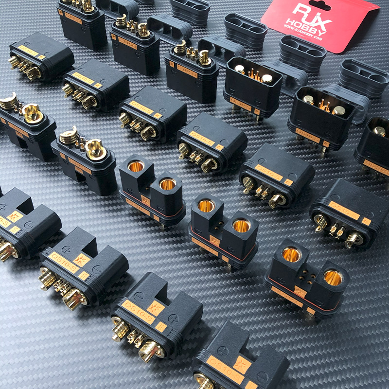RJXHOBBY QS10-S Anti-spark Battery Connector Large Current Male Female Gold Plated Plug for RC UAV Drone