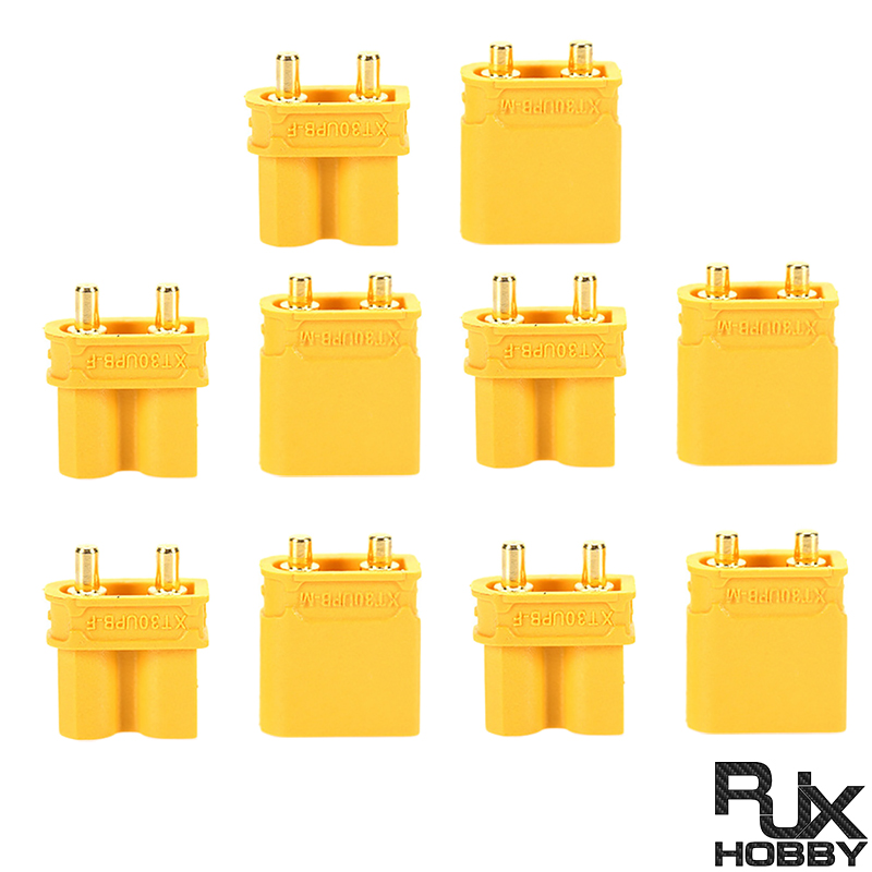 RJX 5Pairs Amass XT30UPB Male Female Bullet Connector Plug For RC FPV Lipo Battery RC Quadcopter 