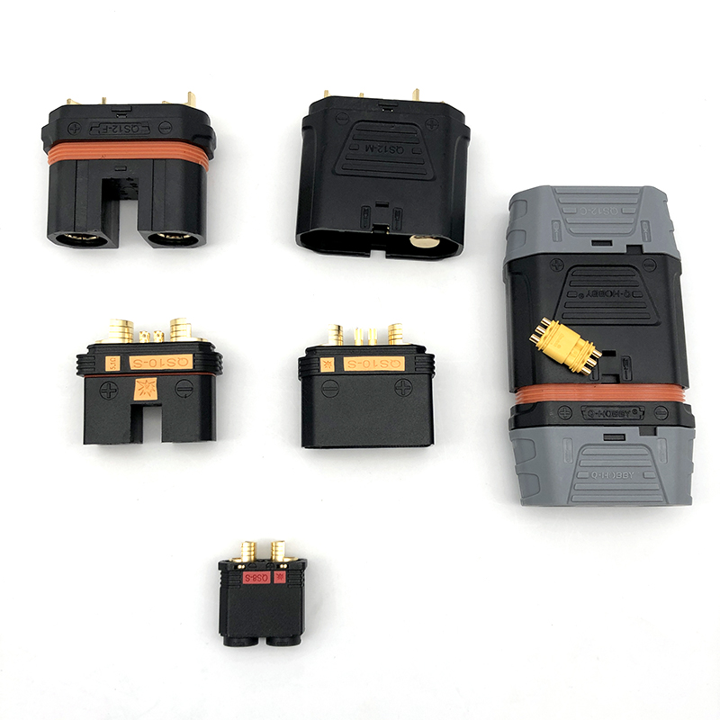 RJXHOBBY 1pairs QS12 Anti-sparking Male Female Plugs Connector High Temperature Resistance High-Current Weldable 