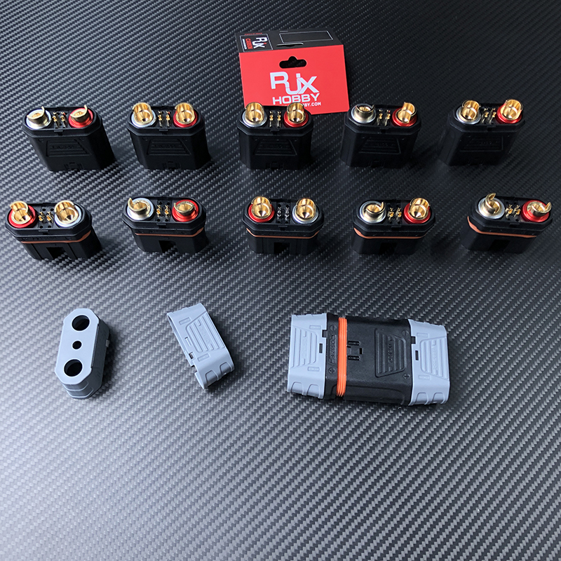 RJXHOBBY 1pairs QS12 Anti-sparking Male Female Plugs Connector High Temperature Resistance High-Current Weldable 