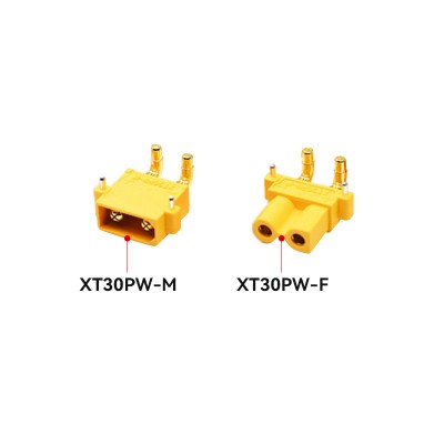 RJX 5 Pairs Amass XT30PW ESC Motor PCB board plug Banana Golden XT30 Upgrade Right Angle Plug Connector for RC Mode